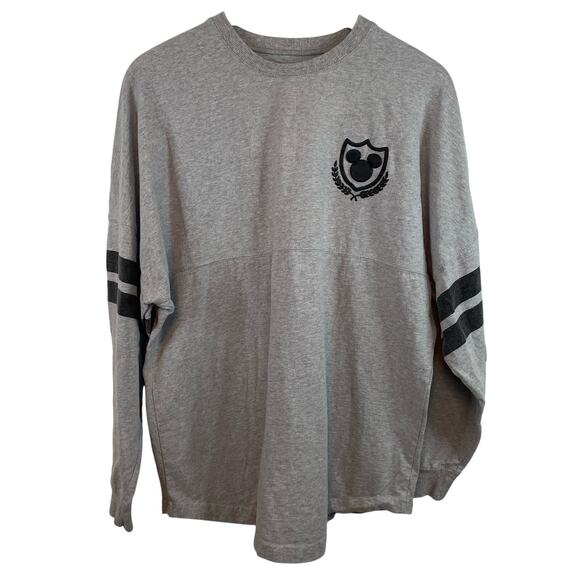 Disney Mickey Spirit Jersey M Long Sleeve Tee Casual Varsity Relaxed Comfy - Picture 1 of 6